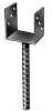 Pied de poteaux à sceller U 141 x 120 x 4 mm, non réglable